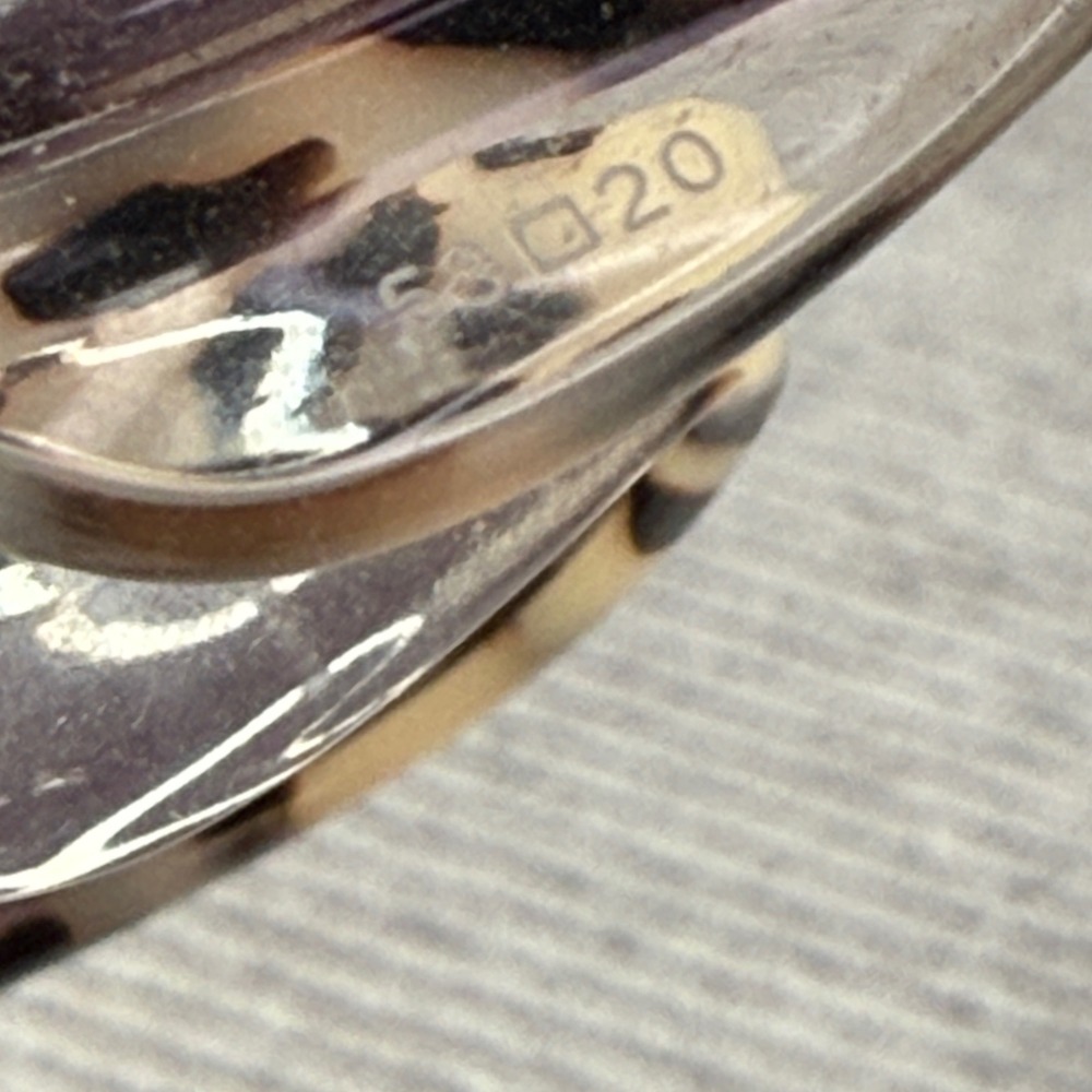 Ted Baker TB121 IVO Tortoise Shell Round Y2K Sunglass Ivory Black Gold 53-20-140 - Picture 13 of 15